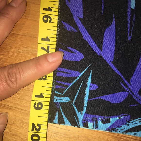 CALVIN KLEIN Performance Palm Leaf Leggings in blue and teal hues. Size Medium. - Picture 11 of 16